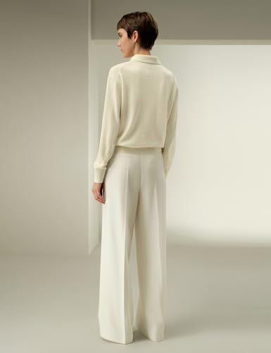 LilySilk 100% Baby Cashmere Sweater Polo Shirt for Women Long-Sleeve Casual Business Pullover Fall4