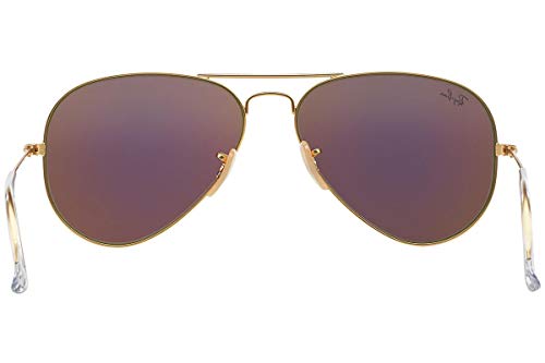Ray-Ban RB3025 Classic Aviator Sunglasses, Gold Matte, 62 mm4