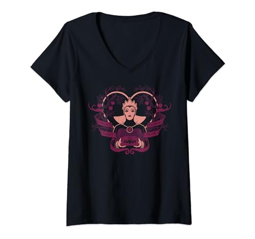 T-shirt Disney Villains col en V pour femme pour la Saint-Valentin