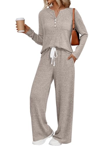 LILLUSORY Womens 2 Piece Lounge Sets Matching Airport Travel Outfits 2026 Spring Clothing Fall...