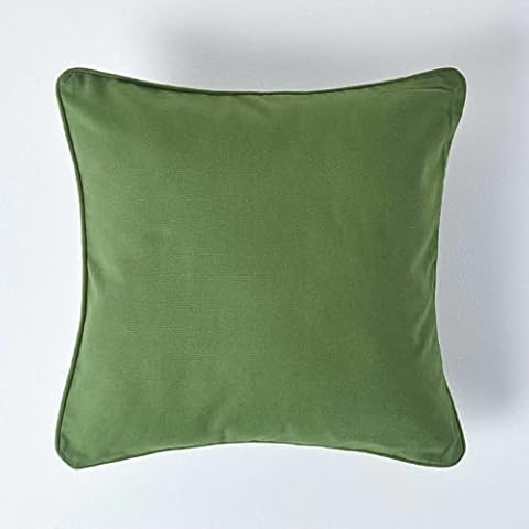 HOMESCAPES Housse de Coussin Vert foncé Cover