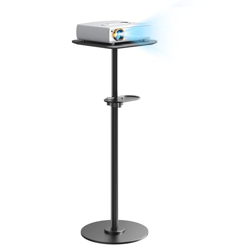 PUTORSEN Support pour Beamer - Support de sol multifonctionnel réglable,Hauteur réglable de 70cm à 120cm, capacité de 6KG, compatible avec les projecteurs,...