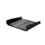 StarTech.com 2U Server Rack Shelf - Universal Vented Rack Mount Cantilever Tray for 19" Network Equipment Rack & Cabinet - Heavy Duty Steel - Weight Capacity 50lb/23kg - 16" Deep Shelf (CABSHELFV)