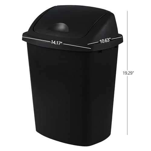 Caneca de basura rectangular plástico 6 galones pack 4 miniatura 2