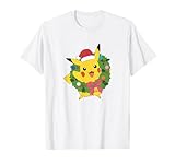 Pokémon - Christmas Pikachu Santa Hat Wreath T-Shirt