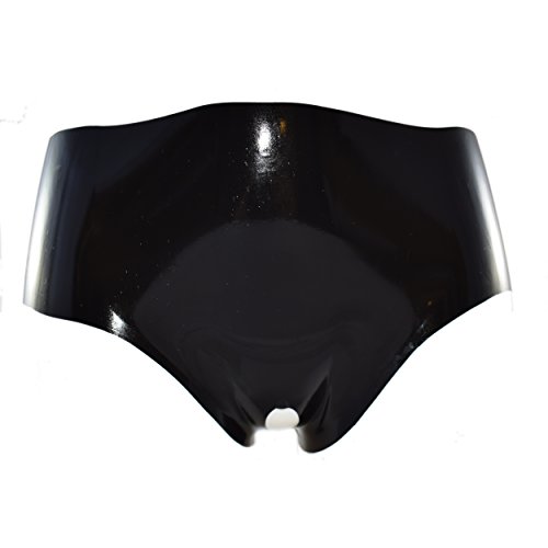 Rubberfashion Sexy latex slip open kruis - rubberen broek latex slip met gat - latex lingerie broek voor dames en heren - Image 3