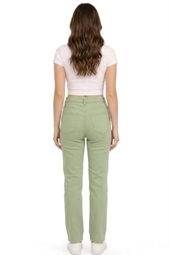 Image of Women Jeans Wide Leg High Waist Straight Fit Casual Pants - Everyday Comfort & Trend Style
