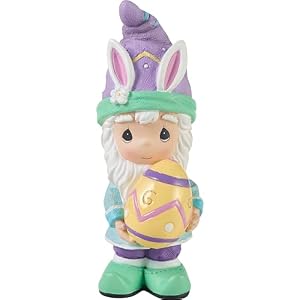 Precious Moments Easter Gnome Figurine, There’s Gnome Bunny Like You, Hand-Painted Resin, Spring Décor, 232023