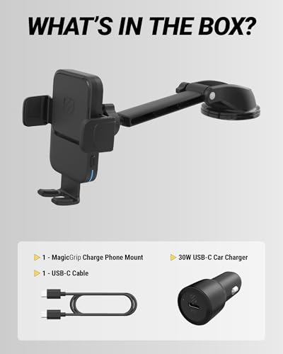 Cargador inalámbrico de coche compatible con iPhone y Samsung Android 7
