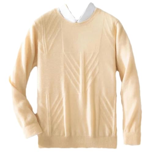 Fall/Winter Men's Round Neck Loose Thick Solid Color Casual Sweater Business Casual Bottoming Sweater