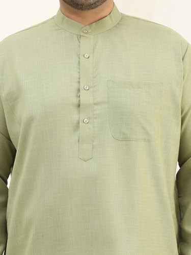 Image of SOJANYA Plus (Since 1958) Men's Jacquard Silk Self Design Only Long Kurta