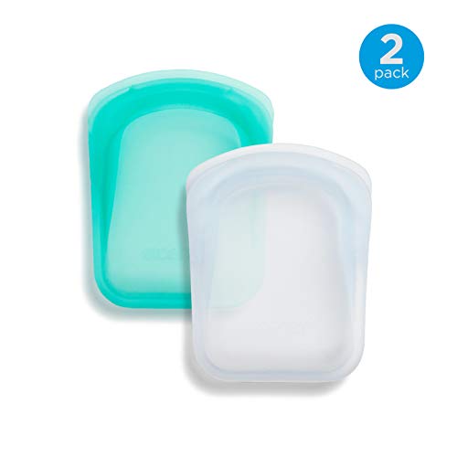 Stasher 100% Silicone Reusable Bags, Pocket Storage Size, 4.5-inch (4-ounce), Set of 2