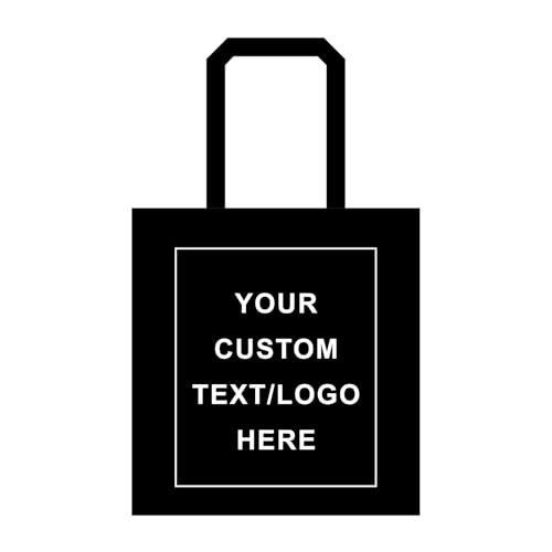 Image of TOPDesign 240-Pack Custom Cotton Tote Bags with Logo, Bulk Personalized Cloth Bags, Suitable for DIY, Advertising, Promotion, Gift, Activity (Black)