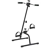 Hlixzoy Máquina De Pedales De Bicicleta Estática, Equipo De Entrenamiento Ajustable, Ejercitador De Pedal De Brazo Y Pierna Plegable, Bicicleta Estática para Manos Y Piernas para Ancianos