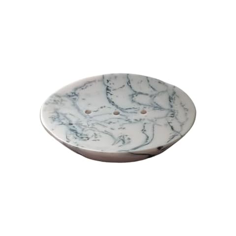 Ajuny Resin Soap Dish with Self-Draining Design Cover