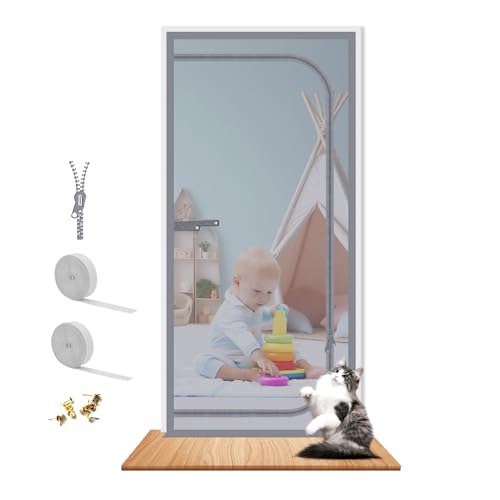 Dixutzi Pet Screen Door 35''x80'' Gray