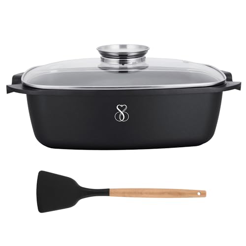 📦 Contenuto della confezione: Teglia Forno Rettangolare 32x11cm |1 spatola | 1 Coperchio in vetro Temperato con valvola | 1 Manuale