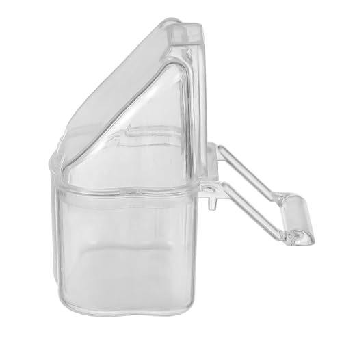 GATHINESS 5 Tazas Colgantes para Loros Comedero y Bebedero de Plástico Transparente para Exteriores Recipiente para Pájaros Pequeño Suministro de Aves Práctico y Fácil de Usar