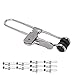 10 PCS Lever Action Grid Clamp, Stainless Steel Tile Mounting Clips, Ceiling Grid Clip Rubber Head Clamp Tool for Metalworking
