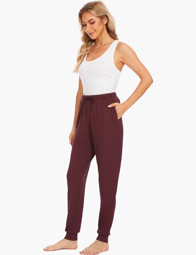 Image of GYS Women's Pajama Pants - Viscose Made from Bamboo, Joggers Pants with Pockets Comfy Lounge Sleep Pants Pj Bottoms