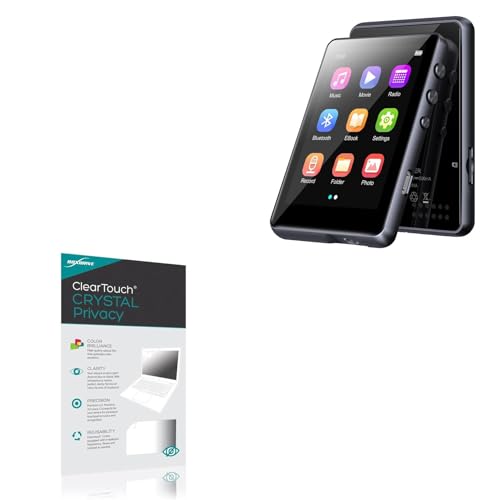 BoxWave Screen Protector Compatible with JOLIKE M4 mp3 Player mp4 - ClearTouch Crystal Privacy (2-Pack), Privacy Screen Protector Flexible Film Clear