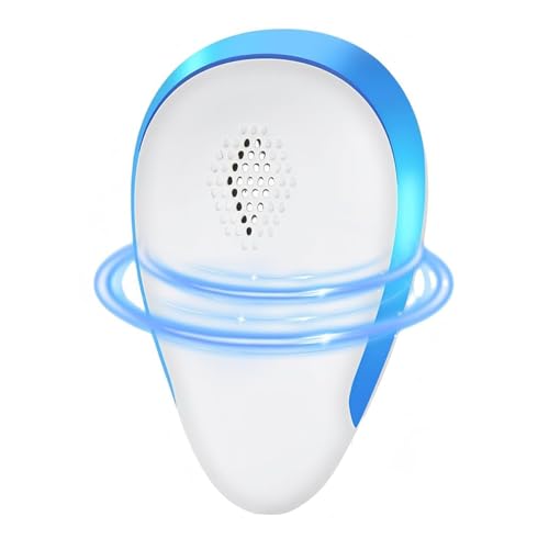 Repelente ultrasónico de plagas 2025, potente repelente de ratones, control de plagas para ratas, roedores, ratones, insectos, mosquitos, arañas, hormigas, inofensivo para mascotas y humanos (azul