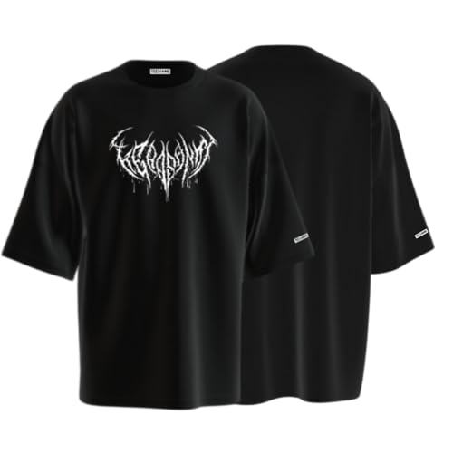 TEESANIME Store TEESANIME Anime Death Metal Oversized T-Shirt Black - Image 2