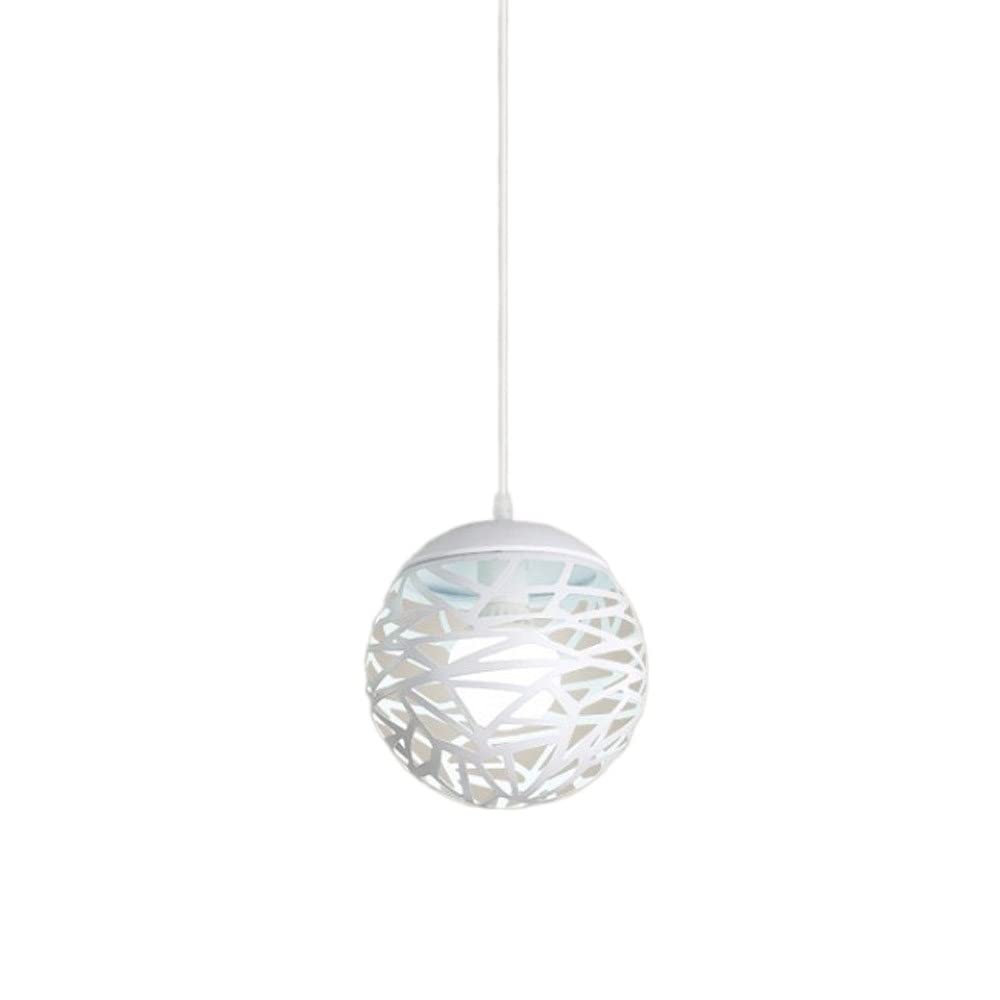 Lámpara colgante retro industrial negra de metal esfera jaula E27 ajustable