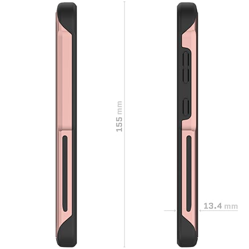 Coque transparente Galaxy S23 avec pare-chocs aluminium rose robuste - 7