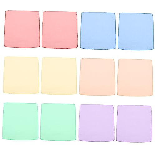 12pcs Boys and Girls Play Scarves Scarves for Dance Juggling and Performance Breathable and Skin-friendly Veils for Creative Play