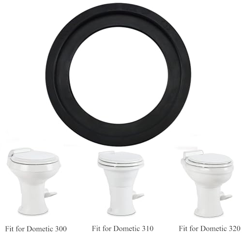 Image of YSIL RV Toilet Seal Flush Ball Seal Gasket Kit for Dometic 300 /310 /320 2PCS | Replacement 385311658, High-Grade Rubber, Toilet Seal Parts Solve The Leakage Problem for Camper /Travel Trailers