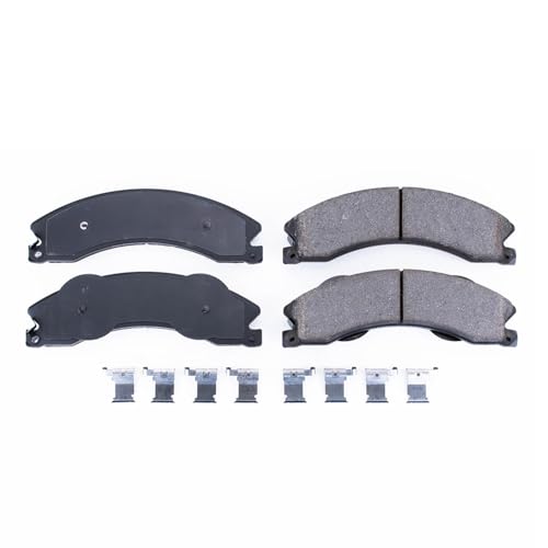 Image of PowerStop Front Brake Pads for Chevrolet Silverado 2500 HD 2011 |Silverado 3500 HD 2011 |GMC Sierra 2500 HD 2011 |Sierra 3500 HD 2011 - Z17 Ceramic Brake Pads with Installation Hardware, 17-1411