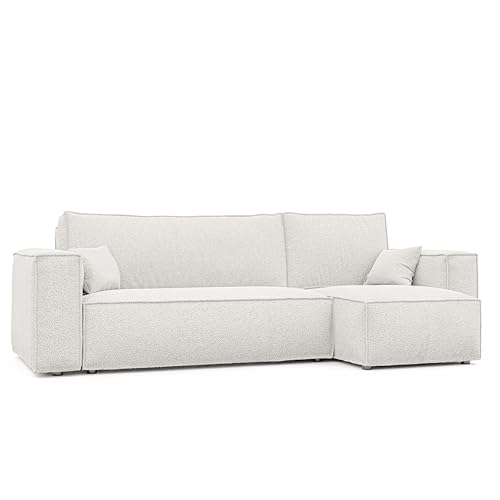 GREKPOL Canapé d'angle Convertible 244x145 Boucle à Gauche ou à