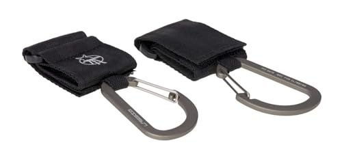 LÄSSIG Kinderwagenbefestigung (2 Stk.) Klettverschluss Karabiner Haken Karabinerhaken Kinderwagenhaken Einkaufshaken Metall/Stroller Hooks… – Ansicht 2
