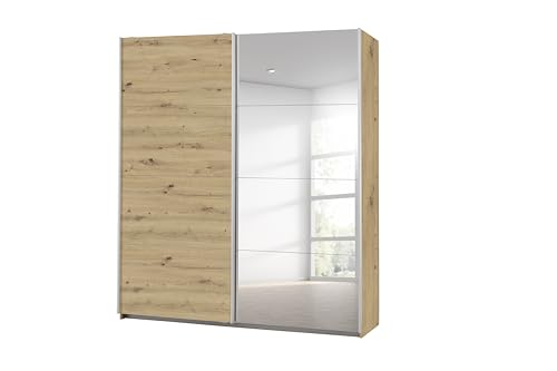 Rauch Möbel Caracas Schrank Schwebetürenschrank, Eiche Artisan, Holz, 2-TRG., inkl. Zubehörpaket Premium 2 Kleiderstangen, 6 Einlegeböden, 1 Hakenleiste, 1 Türdämpfer-Set, BxHxT 181x210x62 cm Rauch Möbel Caracas Schrank Schwebetürenschrank, Eiche Artisan, Holz, 2-TRG., inkl. Zubehörpaket Premium 2 Kleiderstangen, 6 Einlegeböden, 1 Hakenleiste, 1 Türdämpfer-Set, BxHxT 181x210x62 cm