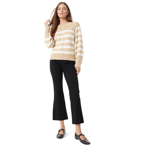 Sam Edelman Women's Joy Novelty Yoke and Cuff Pullover Sweater Standard2