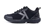 KELME Men's Running Shoe Athletic Sports Sneakers Comfy Lightweight Breathable Workout Walking Gym Cross Trainer Tennis Shoes (Black, 7)