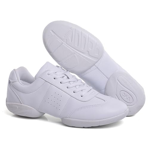 Boys Girls White Cheer Shoes Lace-up School Competition Chearleading Dancing Walking Yoga Sports Shoe Sneakers3