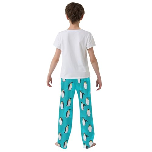 Ice Penguin Boys Long Pants Soft Trousers Elastic Waist Kids Lounge Bottoms with Pockets S-XL3