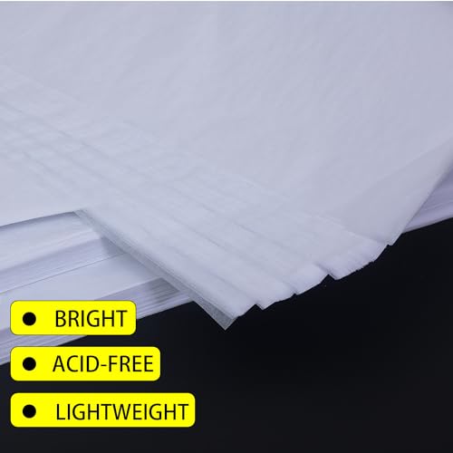 960 Sheet White Tissue Paper Wrapping Tissue Paper 14”x20” Recyclable Packaging Bag for Wedding Birthday Showers Art Craft Party Favor Decoration