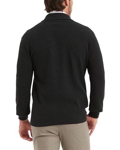 Kallspin Men's Pure Cotton Cardigan Sweater Button Down Shawl Collar Lightweight Knitwear Classic Casual3