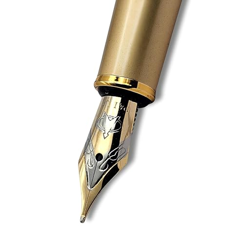 Image of Venti Fountain Pen - Metal Luxury Pen, Schmidt Nib (Medium), Best Pen Gift Set for Men & Women, Professional, Executive, Office, Nice Pens,Return Gift (F5083-Green)