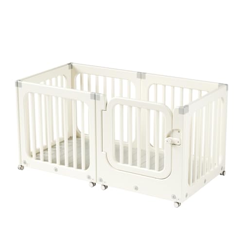 ベビーサークル キャスター付き プレイヤード 小さめ プレイサークル ドア付 移動ラクラク設置簡単 ベビーガード 柵 キッズプレゼント かわいい