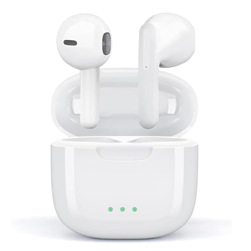 Écouteurs Bluetooth Sans Fil, Bluetooth 5.3 Intra-Auriculaires Casque avec Hi-Fi Son Stéréo, 24H 4 ENC Réduction Antibruit Mic Contrôle Tactile, IP8...