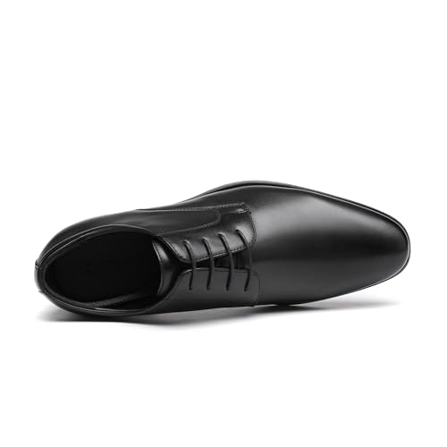 Image of DECARSDZ Mens Classic Formal Oxford Lace-up Patent Leather Shoe for Men Wedding Suit Tuxedo Dress Shoes