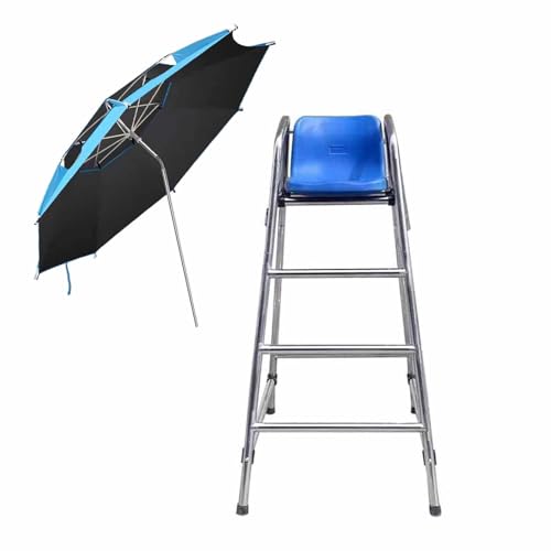 Silla de vigilancia para piscina acero inoxidable 150 cm miniatura 1