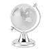 Yuecoom Magic Crystal Sphere, Round Earth Globe World Map Crystal Glass Ball Decorative Desktop Ornament Home Office Decor Gift(Silver)