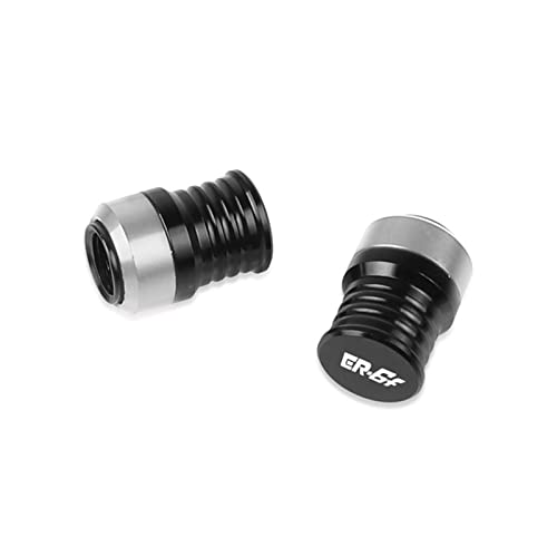 Motorrad CNC Fahrzeug Rad Reifen Ventilkappen Abdeckung FÜR Kawasaki 650R ER6F ER6N 650R ER6 F N 2006-2020 Aluminium ER-6F ER-6N (Farbe : Silber)