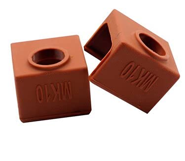 Lysee 3D Printer Parts & Accessories - 100pcs MK10 Silicone Sock Brown Instead Ceramic Insulation Silicone Heater Block Cover