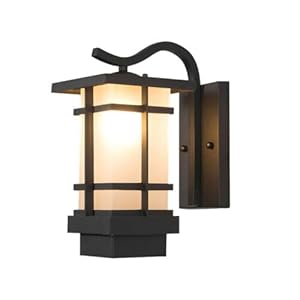 Dusk to Dawn Outdoor Wall Lantern, 60W Rustic Wall Lantern Sconce Patio Wall Light Fixture Black LED Wall Mount Lamp Fixture Exterior Light for Outdoor Indoor Entryway Patio